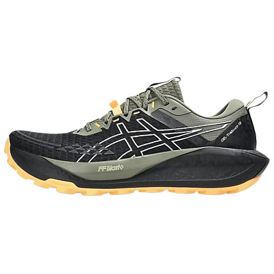 Asics GEL TRABUCO 13 Support Low Top Running Shoes Men's Black Green