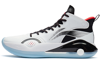 LiNing YuShuai 15 Cushioning Anti-Slip Wear-Resistant Breathability Mid-Top Basketball Shoes Men's White Black