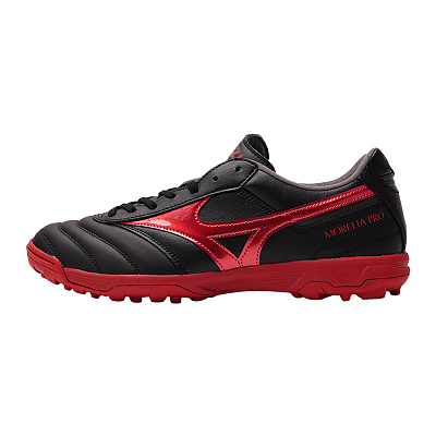 Mizuno MORELIA 2 TF Turf Artificial Ground Anti Slip Wear Resistant Soccer Shoes Men's Black Red