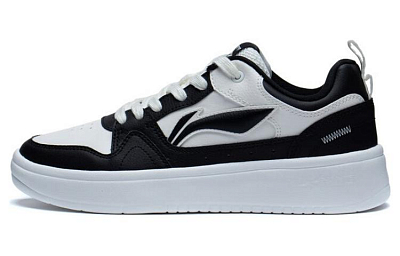 LiNing Line 2.0 At The Beginning Slip Resistant Abrasion Resistant Low top Skateboard Shoes Women's White Black