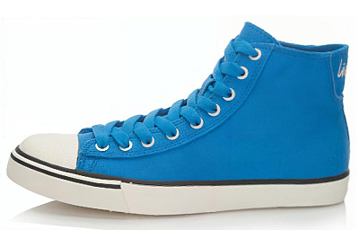 LiNing High-Top Skateboard Shoes Men's Blue White
