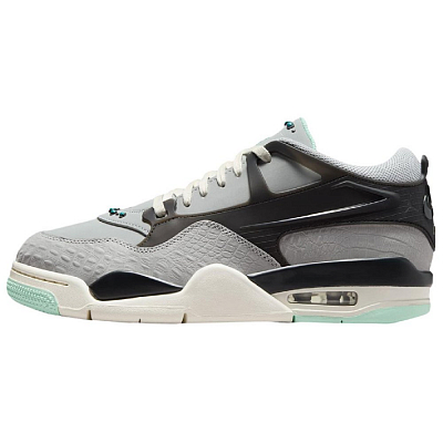 Jordan Air Jordan 4 Abrasion Resistant Low top Vintage Basketball Shoes Women's Gray