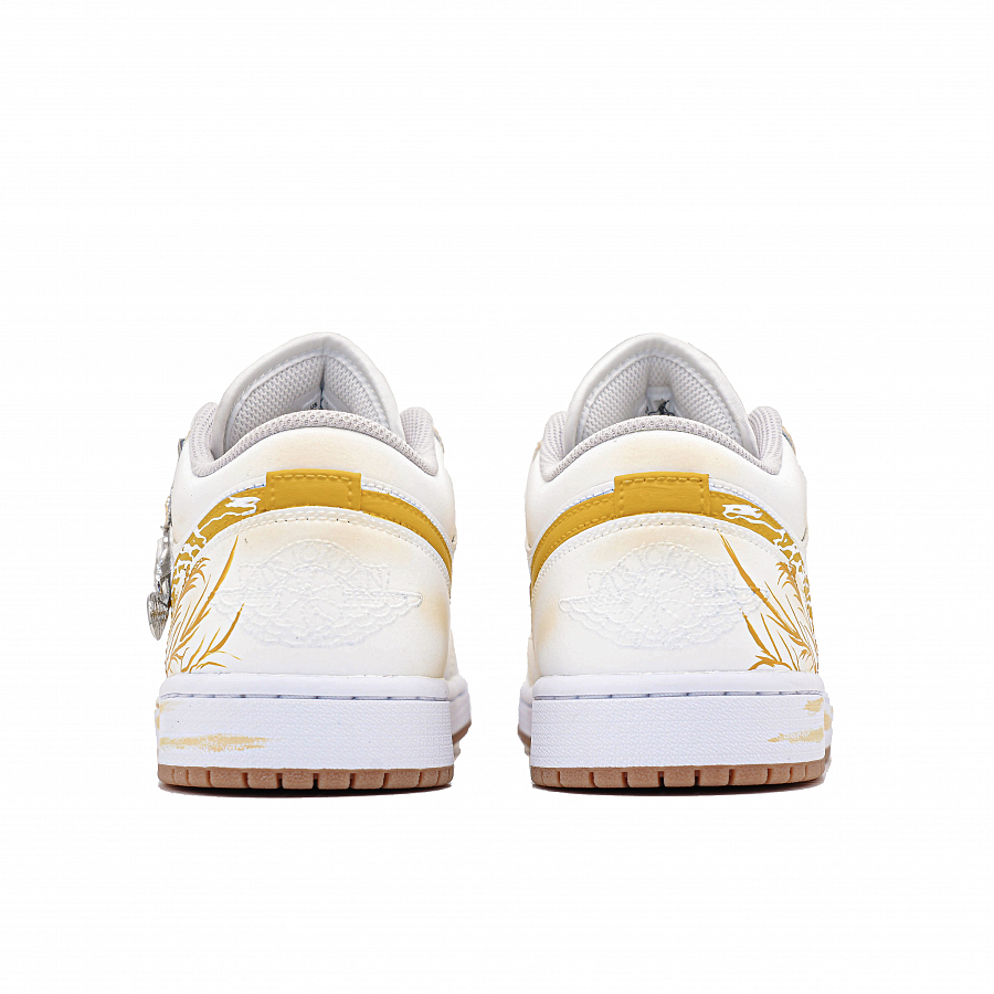 JORDAN Air Jordan 1 Vintage Basketball Shoes Men's Low top Gold купить в интернет-магазине Yoocart с быстрой доставкой по России.