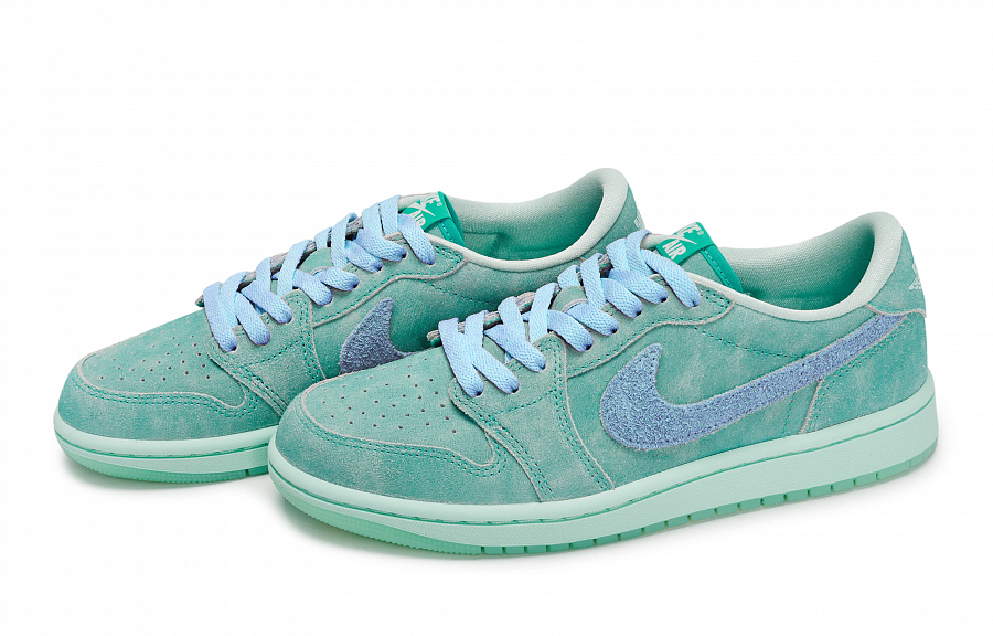 JORDAN Air Jordan 1 Vintage Basketball Shoes Women's Low top Blue/Green купить в интернет-магазине Yoocart с быстрой доставкой по России.