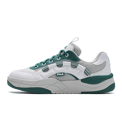 FILA BOHO Rainbow Shoes Lightweight And Breathable Low top Skateboard Shoes Men's Gray White