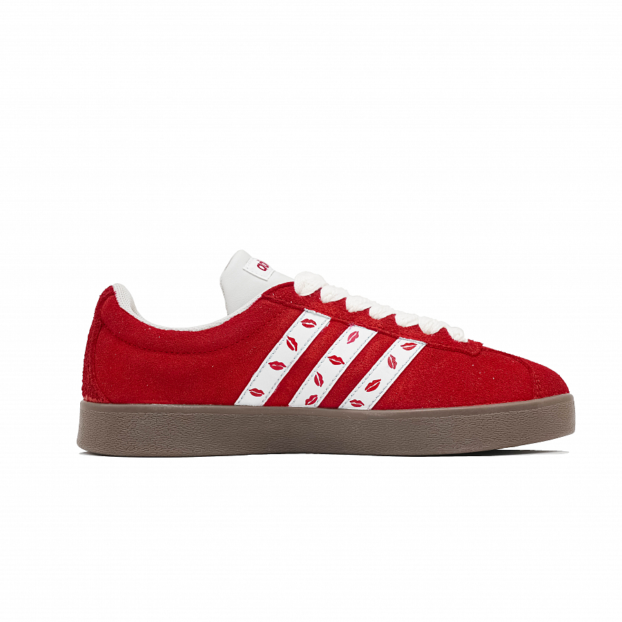 Adidas VL COURT 2.0 Abrasion Resistant Low Top Skateboard Shoes Unisex White Red купить в интернет-магазине Yoocart с быстрой доставкой по России.