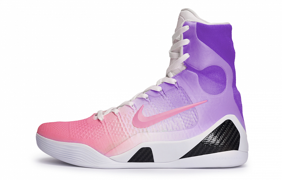 Nike Kobe 9 Slip Resistant High Top Basketball Shoes Unisex White Black Purple Pink купить в интернет-магазине Yoocart с быстрой доставкой по России.