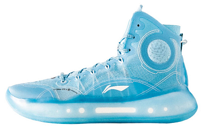 LINING YuShuai 14 Boom Basketball Shoes Men High-Top Moon White Blue