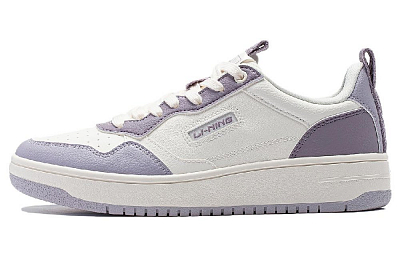 LINING Star Sugar Skateboard Shoes Women's Low-Top Purple/White