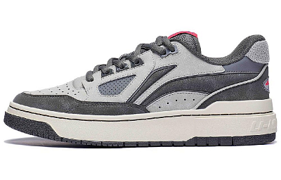 LiNing Rookie 2 Cushioned Slip-Resistant Low-Top Basketball Shoes Men's Gray