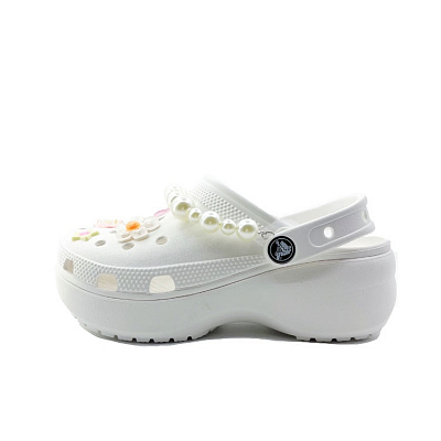 Crocs Classic Platform Clog Clogs Unisex White