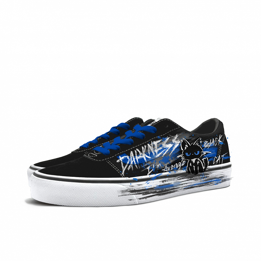 Vans Ward Abrasion Resistant Low Top Skateboard Shoes Men's Black Blue купить в интернет-магазине Yoocart с быстрой доставкой по России.