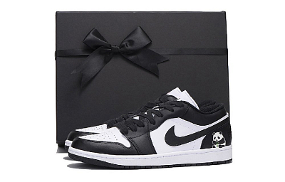 Jordan Air Jordan 1 Abrasion Resistant Coverage Low Top Vintage Basketball Shoes Unisex Black