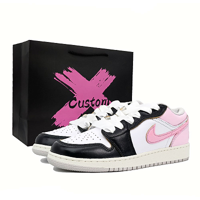 Jordan Air Jordan 1 Abrasion Resistant Low Top Vintage Basketball Shoes Women's Pink