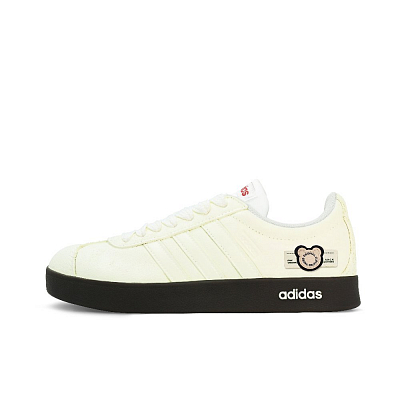Adidas VL COURT 2.0 Wear resistant And Lightweight Low Top German Army Trainers Unisex Light Pear Yellow