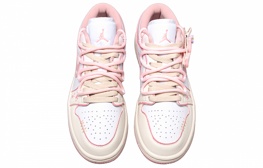 Jordan Air Jordan 1 Cream Puff Cat Abrasion Resistant Low Top Vintage Basketball Shoes Women's Beige Pink купить в интернет-магазине Yoocart с быстрой доставкой по России.