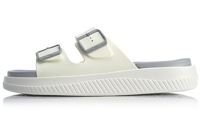 LiNing Clap EVA Quiet Slide Slippers Men's Standard White