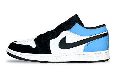 Jordan Air Jordan 1 Carolina Blue Cushioning, Wear Resistant Low Top Vintage Basketball Shoes Unisex Dodger Blue