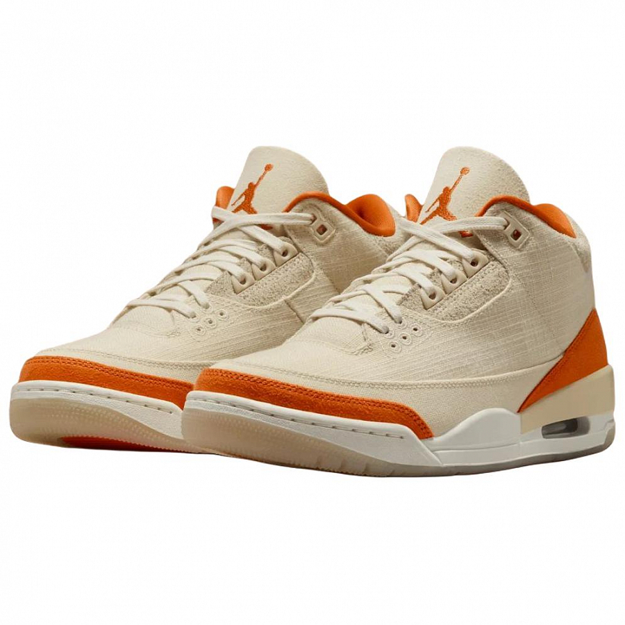 Jordan Air Jordan 3 Abrasion Resistant Mid top Vintage Basketball Shoes Women's Beige купить в интернет-магазине Yoocart с быстрой доставкой по России.
