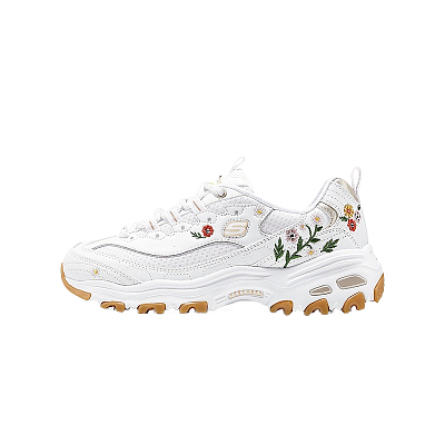 Skechers DLITES Low Top Chunky Sneakers Women's White
