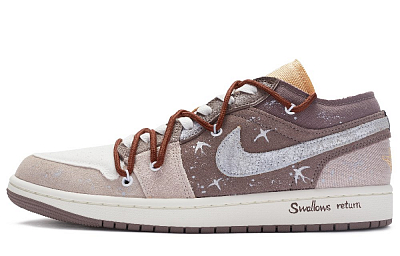 Jordan Air Jordan 1 Vintage Basketball Shoes Men's Low top Purple/Silver
