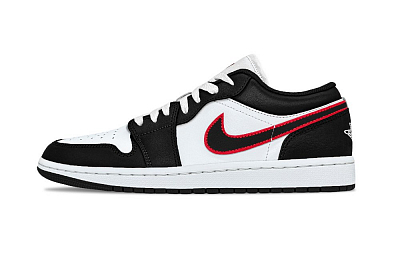 Jordan Air Jordan 1 Blazing Fury Balance Low Top Vintage Basketball Shoes Unisex Black White