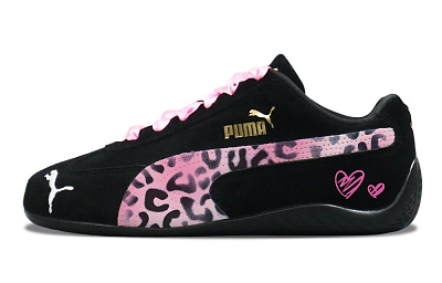 PUMA Speedcat Collection Abrasion Resistant Low Top Casual Shoes Unisex Black Pink