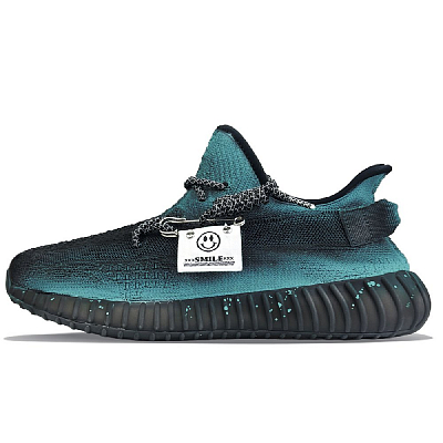 Adidas Originals Yeezy Boost 350 V2 Casual Shoes Men's Low Top Black Blue