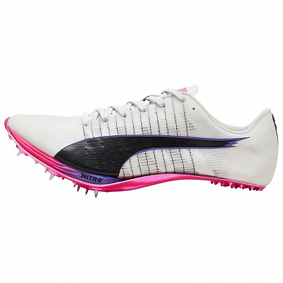 PUMA Nitro 100 2 Abrasion Resistant Low Top Running Shoes Unisex White Purple