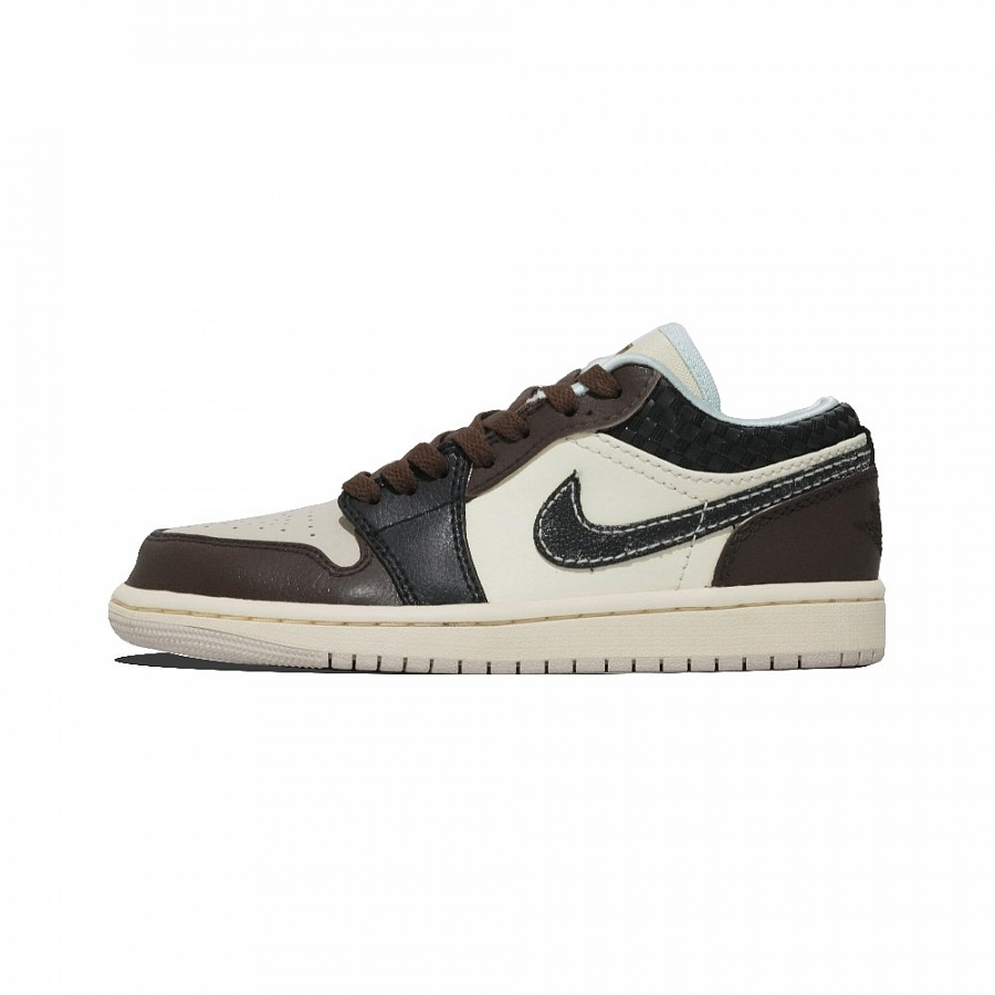 Jordan Air Jordan 1 Mocha Latte Cushioning, Wear Resistant Low Top Vintage Basketball Shoes Unisex Black Brown купить в интернет-магазине Yoocart с быстрой доставкой по России.