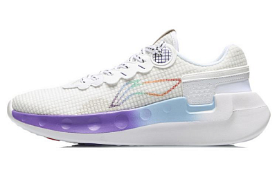 LiNing Anti-Slip Wear-Resistant Low-Top Running Shoes Men's White