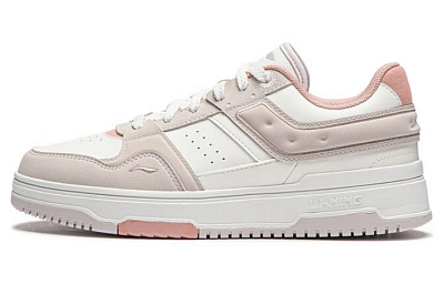 LiNing Tianji 2.0 Anti-Slip Wear-Resistant Low-Top Skateboard Shoes Women's Pink White