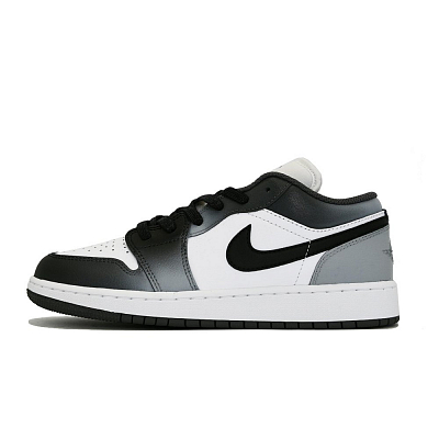 Jordan Air Jordan 1 Abrasion Resistant Low Top Vintage Basketball Shoes Unisex Black Gray