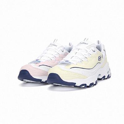 Skechers D'LIFES Chunky Sneakers Women's Low Top Yellow Pink