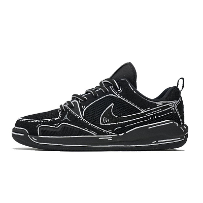 Jordan CMFT Era CMFT Era Cool Play Koala, Black Manuscript Abrasion Resistant Low Top Casual Shoes Unisex Black White