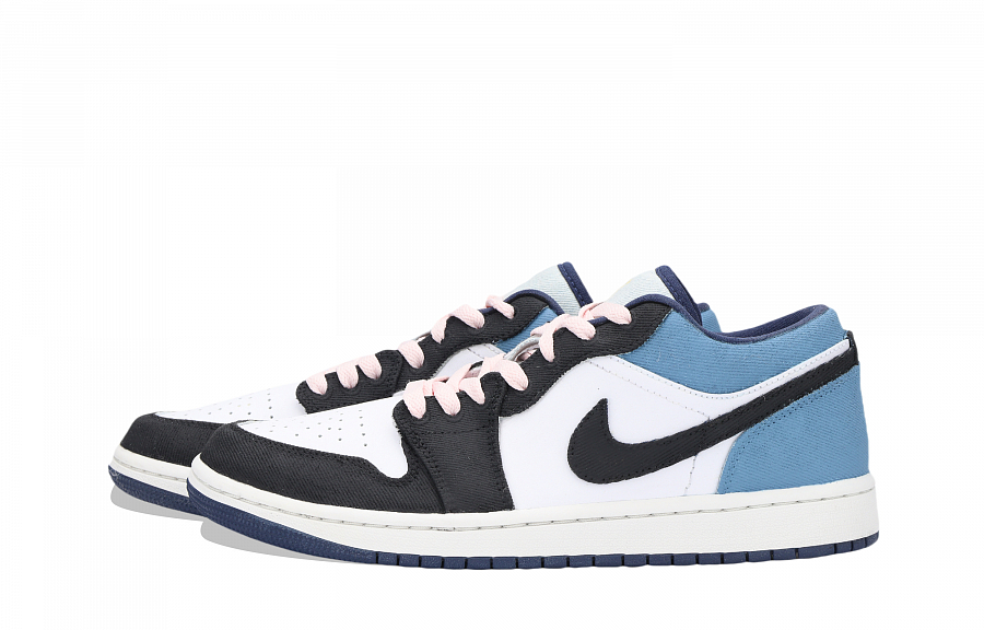 Jordan Air Jordan 1 Denim Huichao Cushioning, Wear Resistant Low Top Vintage Basketball Shoes Unisex Blue Black купить в интернет-магазине Yoocart с быстрой доставкой по России.