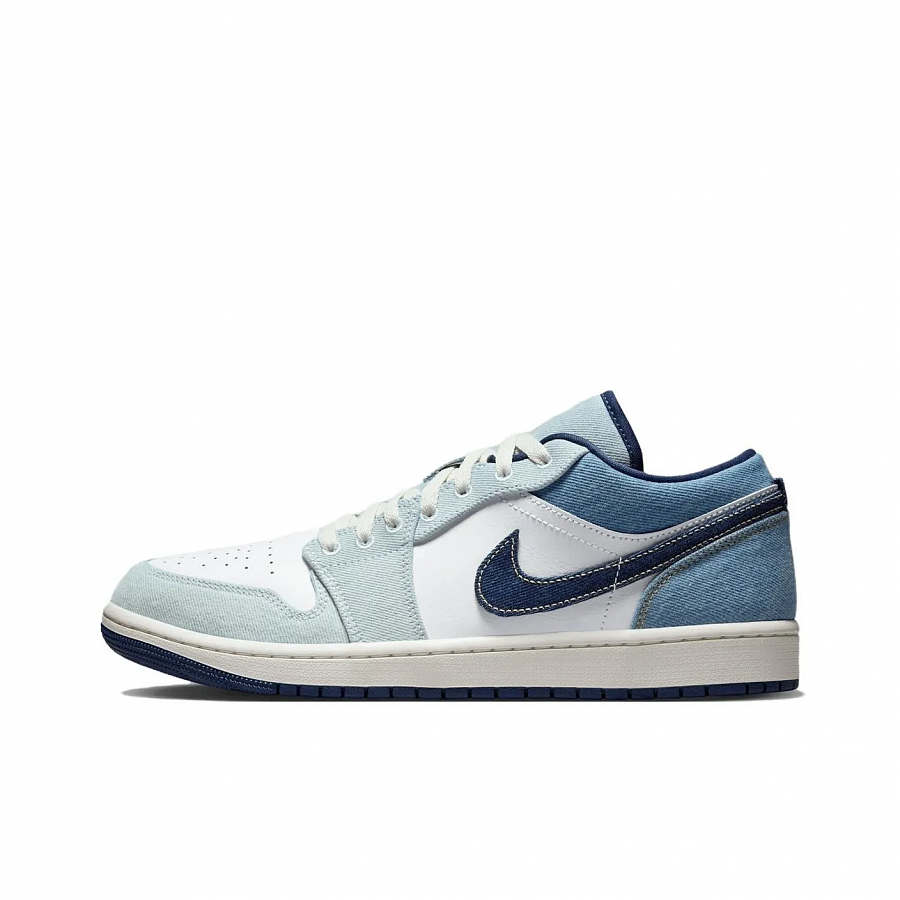 Jordan Air Jordan 1 Denim Huichao Cushioning, Wear Resistant Low Top Vintage Basketball Shoes Unisex Blue Black купить в интернет-магазине Yoocart с быстрой доставкой по России.