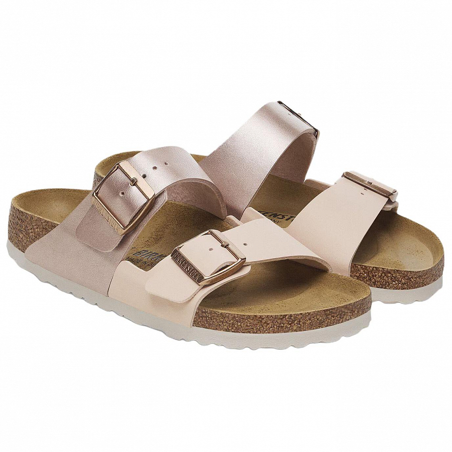 Birkenstock Arizona Split EVA Abrasion Resistant Slide Slippers Women's Beige Copper Narrow купить в интернет-магазине Yoocart с быстрой доставкой по России.