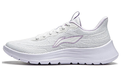 LiNing Feather Cushioning Wear Resistant Low Top Casual Running Shoes Women's White