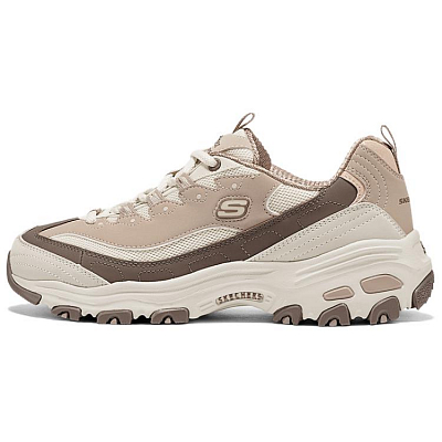 Skechers DLITES Abrasion Resistant Low Top Chunky Sneakers Women's Taupe