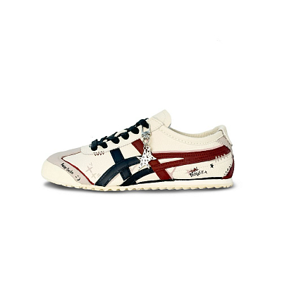 Onitsuka Tiger MEXICO 66 Xingji Signal Abrasion Resistant Low Top Casual Shoes Unisex Beige