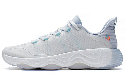 LiNing Wujie 3 Cushioned Anti-Slip And Wear-Resistant Lightweight Low-Top Training Shoes Women's White Blue