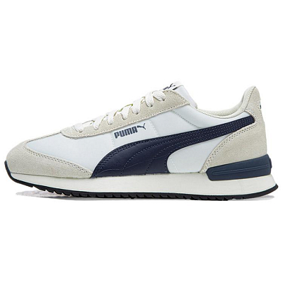 PUMA R78 Nylon Abrasion Resistant Low Top Casual Shoes Unisex White Blue