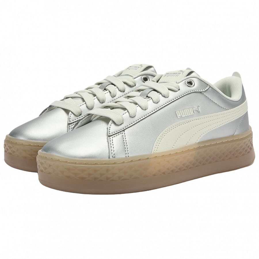 PUMA Smash Platform Height Increasing Low Top Skateboard Shoes Women's Silver купить в интернет-магазине Yoocart с быстрой доставкой по России.