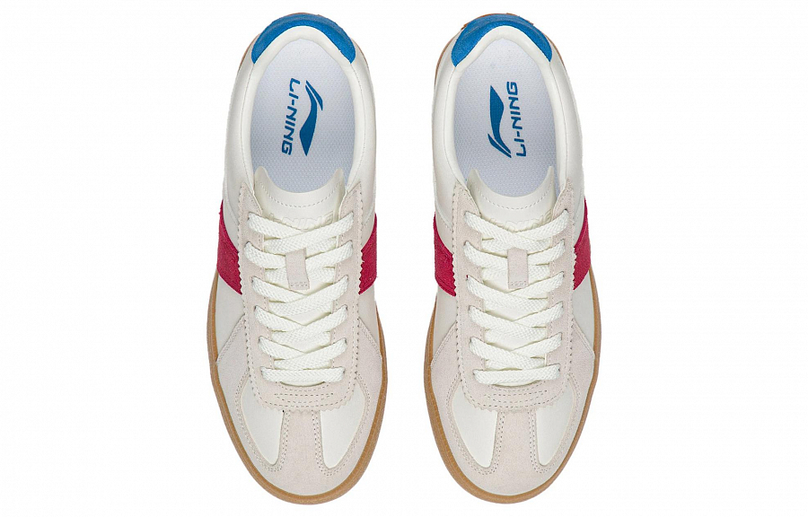 LiNing Abrasion Resistant, Lightweight, And Breathable Low Top Skateboard Shoes Men's White Red купить в интернет-магазине Yoocart с быстрой доставкой по России.