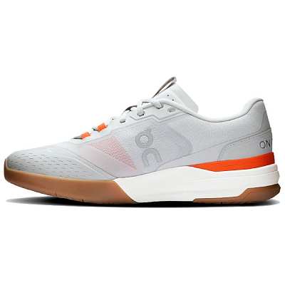 On THE ROGER Advantage Pro Abrasion Resistant Low Top Tennis Shoes Men's Gray White