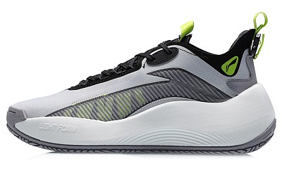 LiNing Badfive 1 Cushioning Anti-Slip And Wear-Resistant Low-Top Basketball Shoes White Black Green