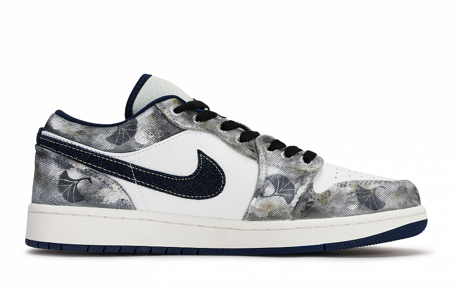 Jordan Air Jordan 1 Vintage Basketball Shoes Men Low Top Black/White/Blue/Gray купить в интернет-магазине Yoocart с быстрой доставкой по России.