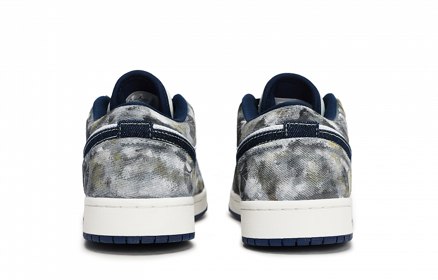 Jordan Air Jordan 1 Vintage Basketball Shoes Men Low Top Black/White/Blue/Gray купить в интернет-магазине Yoocart с быстрой доставкой по России.