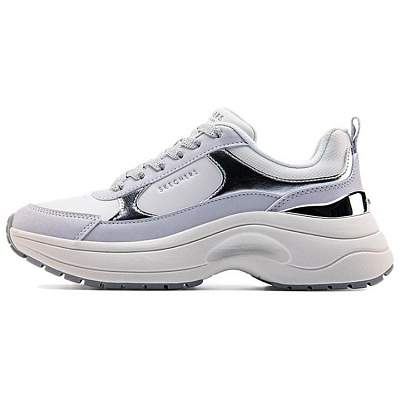 Skechers Breathable Height Increase Low Top Chunky Sneakers Women's White